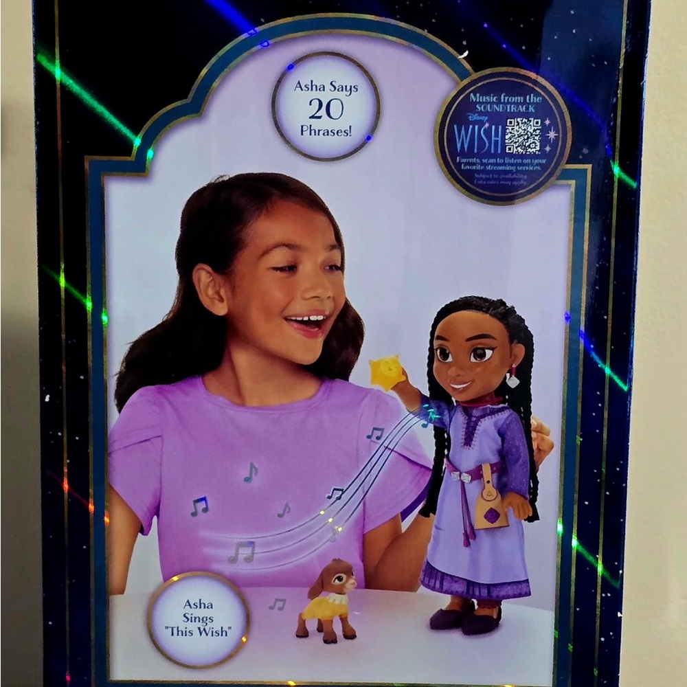 DISNEY Wish Singing Asha with Valentino & Star Doll NEW 15" - Picture 2 of 2